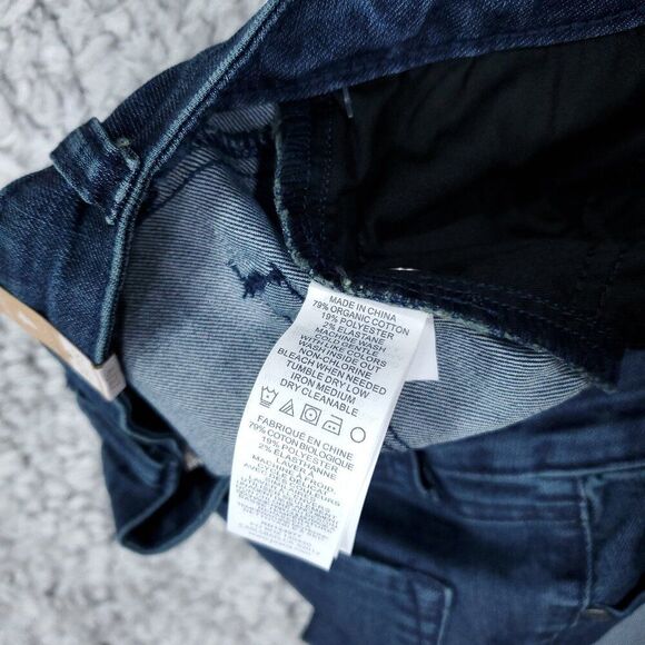 Prana Kara Rolled Skinny Jeans Indigo Blue Size 4 27 Stretch Cuffed Low Rise - Picture 7 of 12